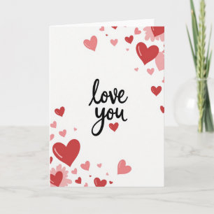 Romantic Love Hearts Shine Card
