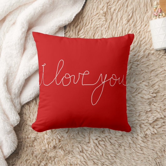 Romantic Love inspired red Throw Pillow (Blanket)