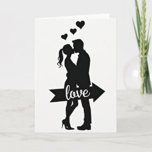 Romantic Love Kiss Couple Card