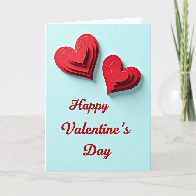 Romantic Love Paper Layers Card (Front)
