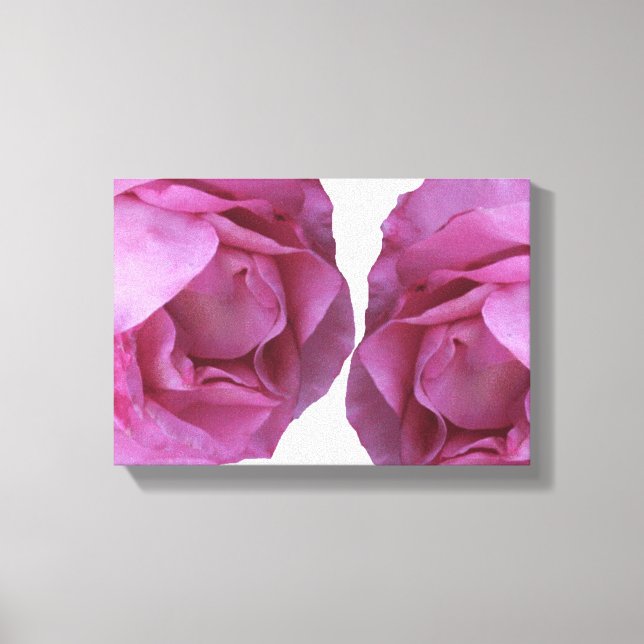 Romantic love pretty pink roses modern floral boho canvas print (Front)