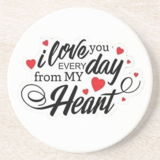 Romantic Love Quote Coaster