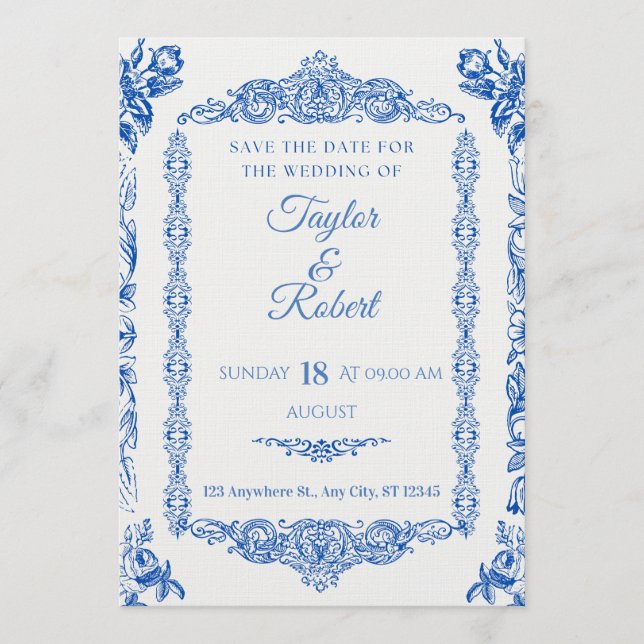 Romantic Love Quote Wedding Invitation (Front)