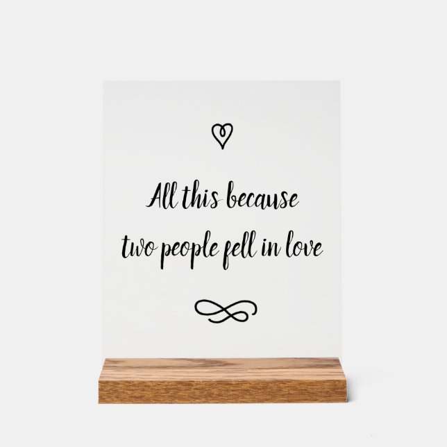 Romantic Love Story Wedding Calligraphy Keepsake (Recto)