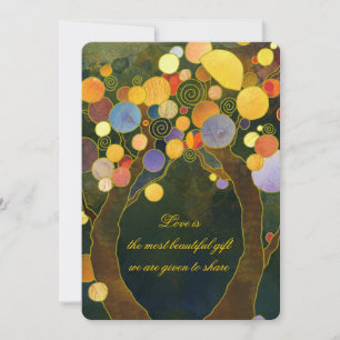Romantic Love Trees Outdoor Wedding Invitation