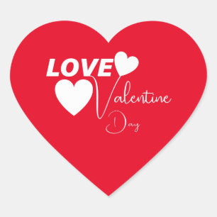 Romantic Love Valentine Day Heart Sticker