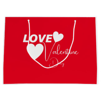Romantic Love Valentine Day Large Gift Bag