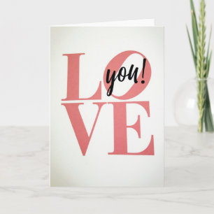 Romantic Love You Matte Card