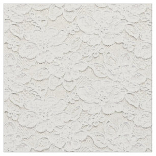 Romantic Lovely Faux White Floral Lace Fabric