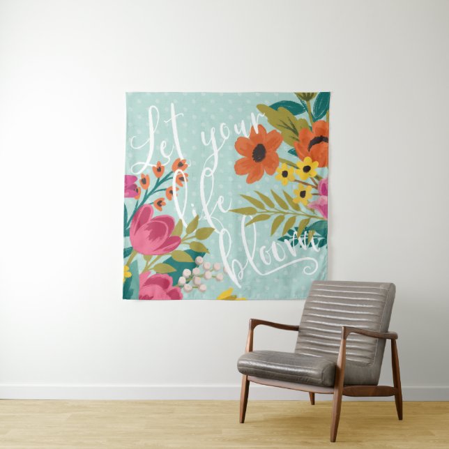 Romantic Luxe X | Let Your Life Bloom Tapestry (In Situ (Horizontal))