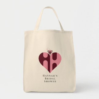 Romantic Luxury HH Monogram Wedding Tote Bag