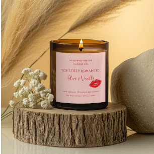 Romantic Luxury Love Design - Velvet Kiss Candle  Square Sticker