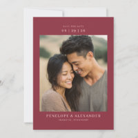 Romantic Maroon Minimalist Photo