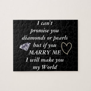 Romantic Marry Me Poem Jigsaw Puzzle
