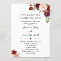 Romantic Marsala flor boho chic engagement