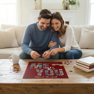 Romantic "Me & You" Couple Photo Collage  Jigsaw Puzzle