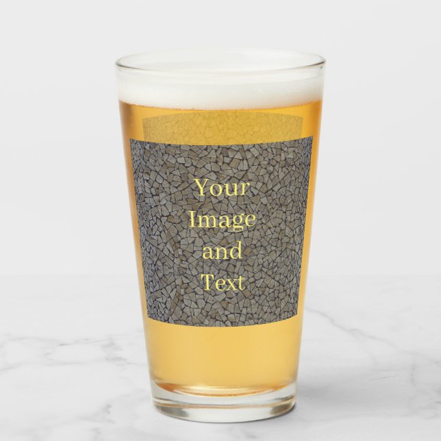 Romantic Mediterranean traditional stone wall Glass (Front Filled)