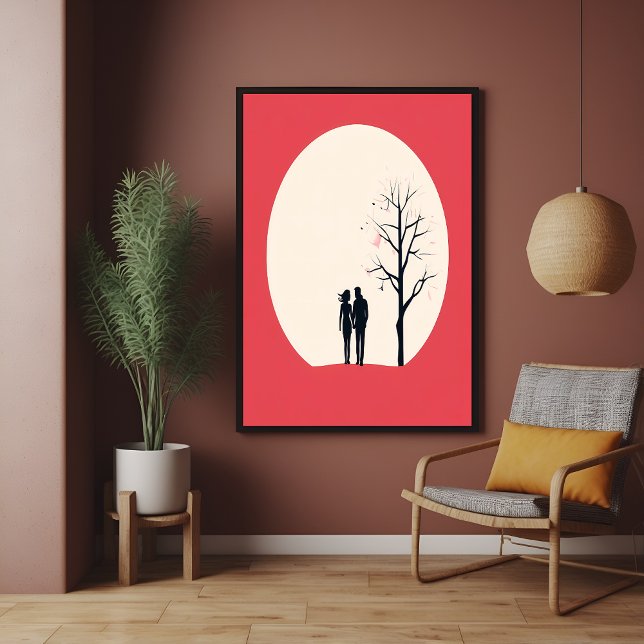 Romantic Minimalist Couple Art Poster (Creator Uploaded)