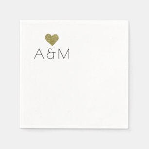 Romantic Minimalist Monogram bright Napkin