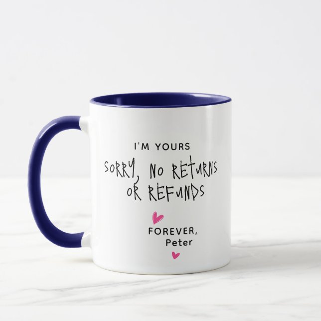Romantic Minimalist Simple Valentines Gift Mug (Left)