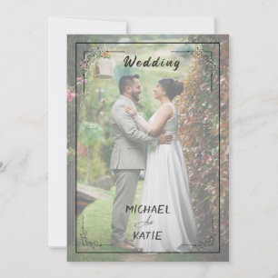 Romantic Minimalist Wedding   Clean Lines & White  Invitation