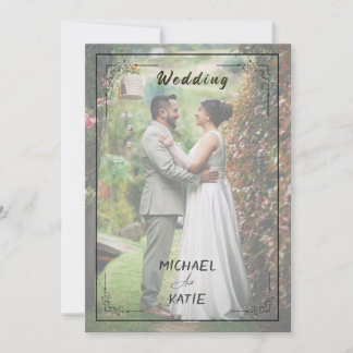 Romantic Minimalist Wedding | Clean Lines & White  Invitation