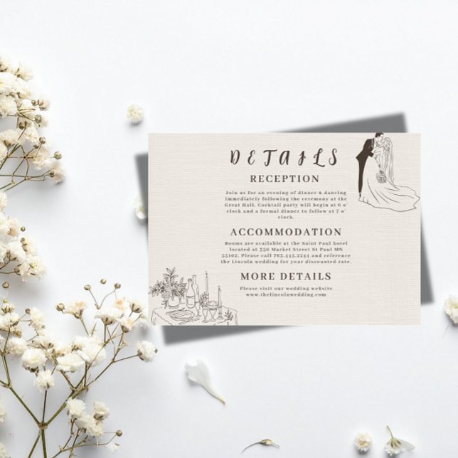 Romantic Minimalist Wedding Enclosure Card  (Creator Uploaded)