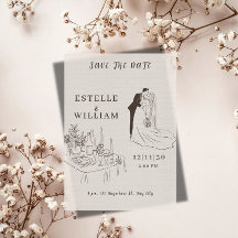 Romantic Minimalist Wedding Save the Date