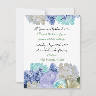 Romantic Mixed Florals Wedding Invitation