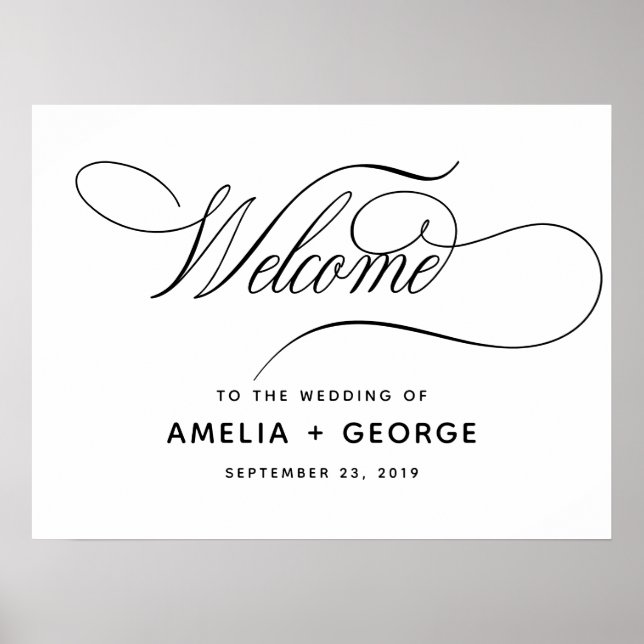 Romantic Modern Calligraphy Typography Script Poster (Front)