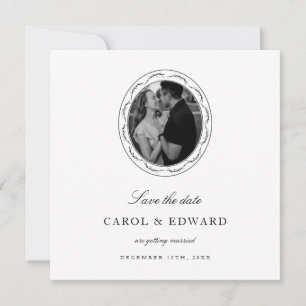 Romantic Modern Hand Drawn Accents Save The Date Invitation