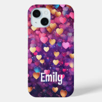 Romantic Modern Love Hearts Personalized Name