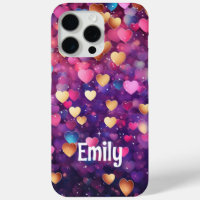 Romantic Modern Love Hearts Personalized Name