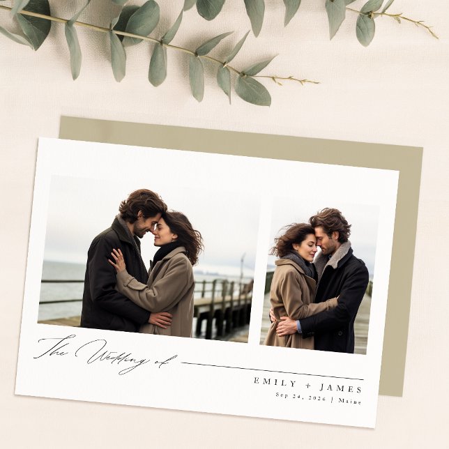 Romantic Modern Wedding Photo Invitation (Creator Uploaded)