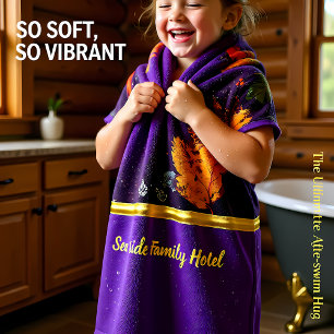 Romantic modern with autumn leaves Bath To Bath Towel Set