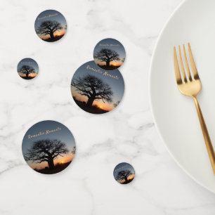 Romantic Moments Sunset Sacred Baobabs photo text Confetti