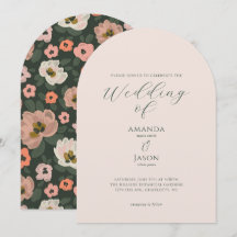 Romantic moody painted floral garden party wedding