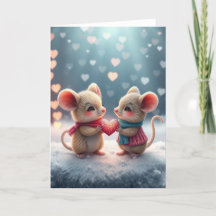 Romantic Mouse Card 