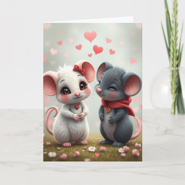 Romantic Mouse Card  (Front)