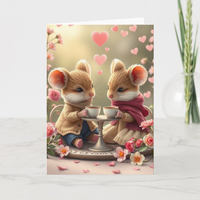 Romantic Mouse Card  (Front)