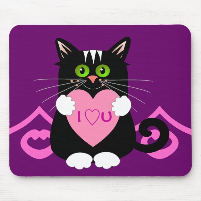 Romantic mousepad with cat (Front)