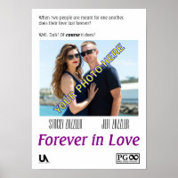 Romantic movie poster to be customized by YOU!