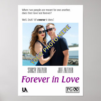 Romantic movie poster to be customized by YOU!
