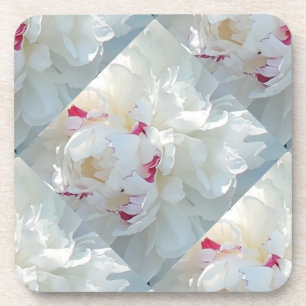 Romantic Multi Peony Coasters Cork Back Set of 6