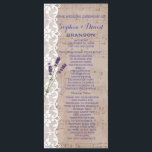 Romantic Music Sheet Lavender Program Custom<br><div class="desc">Special design featuring old music sheet background with romantic lace and lavender. These will be a great choice for a vintage, romantic themed wedding. Use Customize it tool to add your info. Check out, please, other items which match this design in my Romantic Music Sheet Lavender Wedding Collection. Need help?...</div>