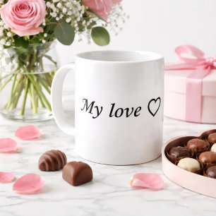 Romantic "My Love" Mug with Heart – Perfect Gift 