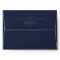 Romantic Navy Calligraphy Wedding Invitation