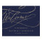 Romantic Navy Calligraphy Welcome Wedding