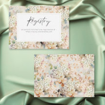 Romantic Neutral Vintage Hydrangea Shower Registry