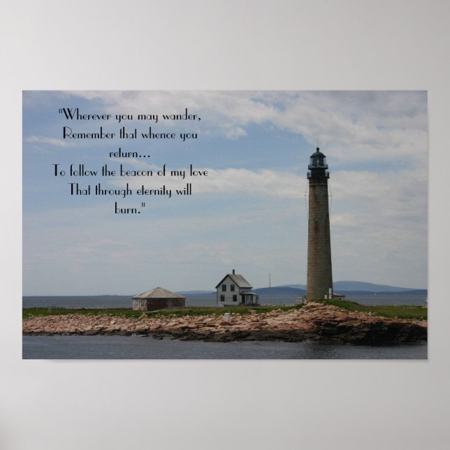 Romantic  New Enland LIghthouse Poster (Front)